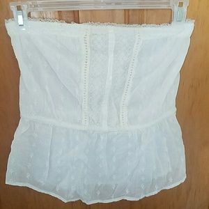 Worn once Aerie Size M white/cream tube top