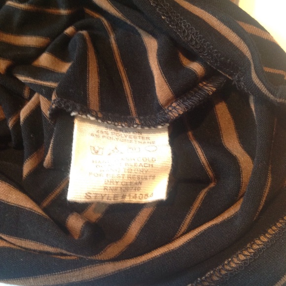 NWT Mystree Black and Tan Stripe Shell - Picture 4 of 4