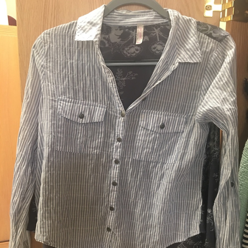 Free people button up top