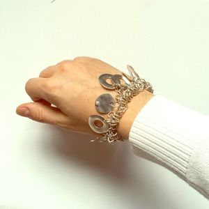Trendy Crystal-Studded Charm Bracelet