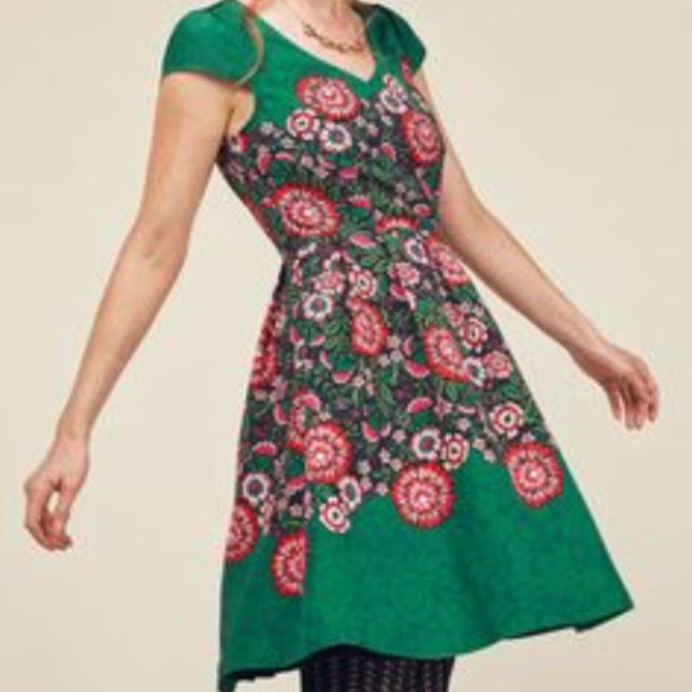 Modcloth floral print A-line dress