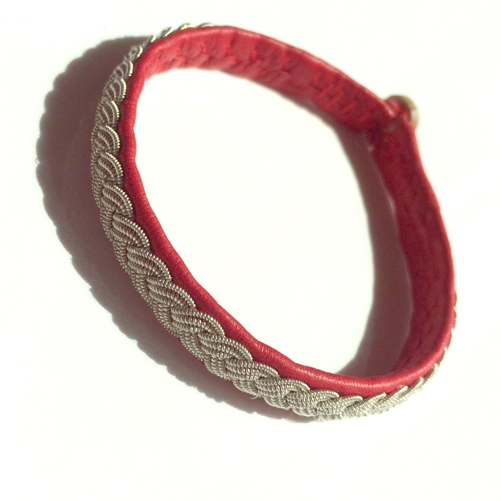 Lapland Sami Leather & Pewter Braided Bracelet