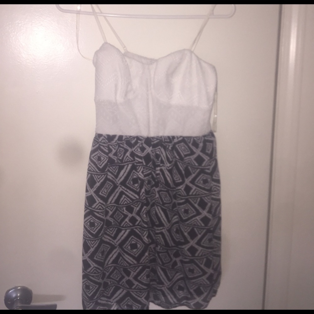 White & black dress