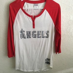 Angels VS Pink baseball Tee