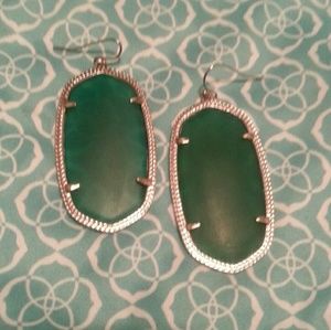 Custom Frosted Green Danielle earrings