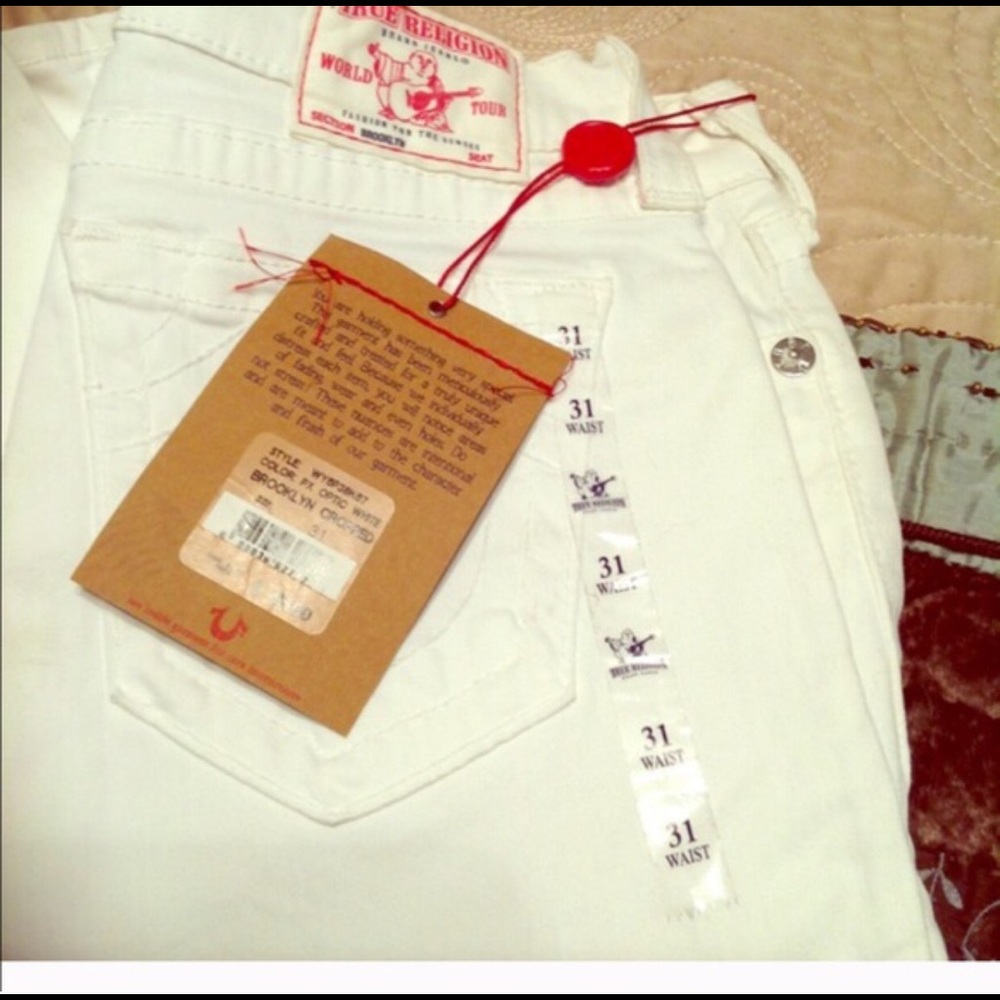 True religion white skinnies