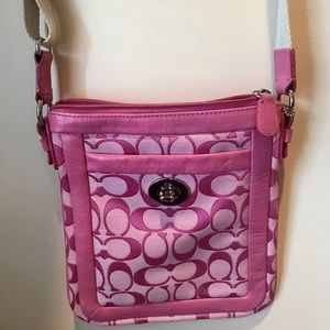 Authentic Coach Cricket Signature Pink Swingpack