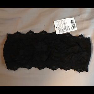 Urban Outfitters Black Lace Bandeau