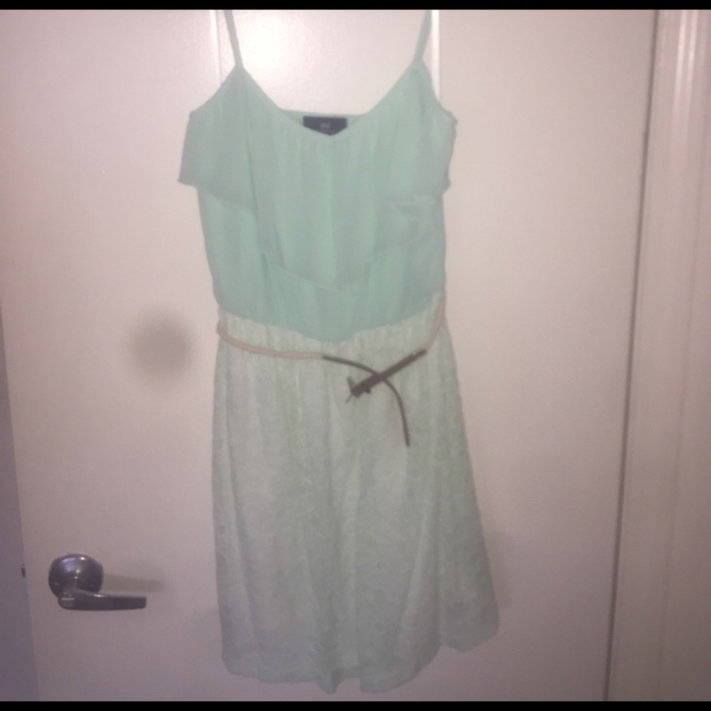 Mint floral dress