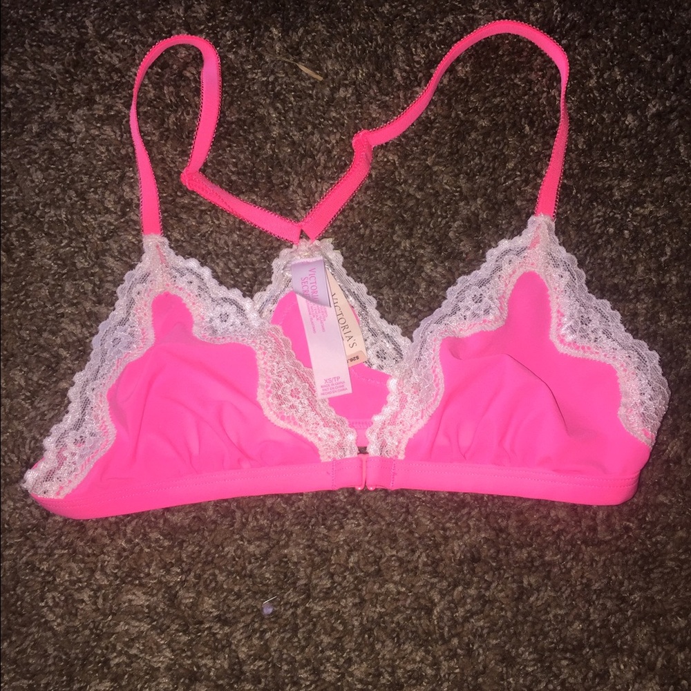 Victoria secret pink lace bralette