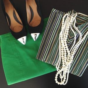 Green Pencil Skirt Size 6