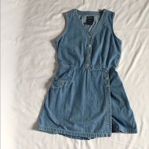 Vintage Denim Skort Romper