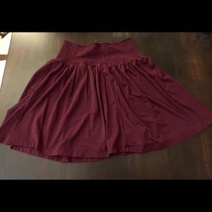 Dark maroon H&M circle skirt