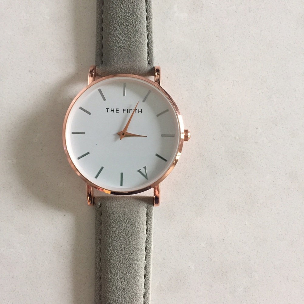 Grey & Rose Gold Watch