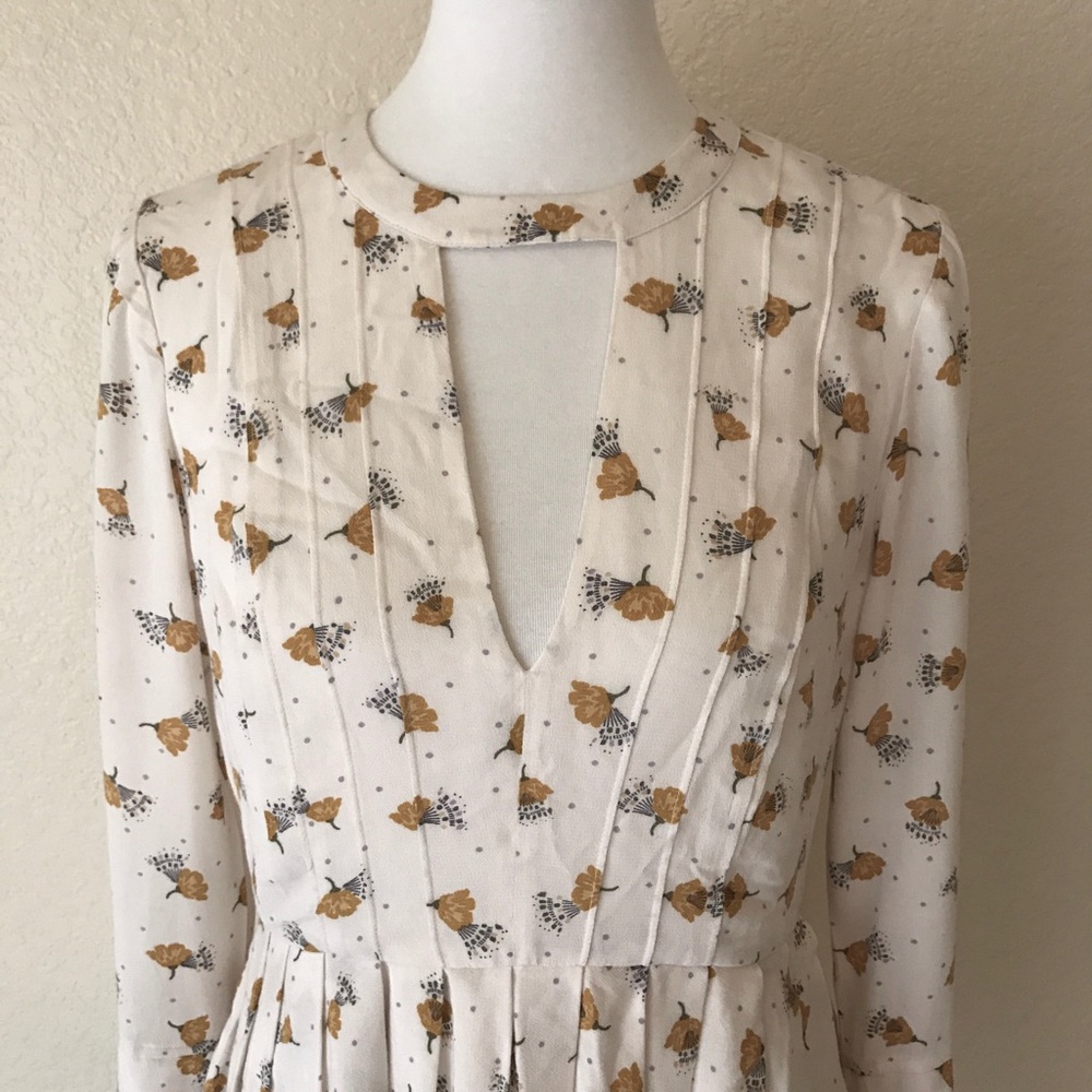 Free People Tegan Printed Cutout Mini Dress Sz 4,6 - Picture 4 of 8