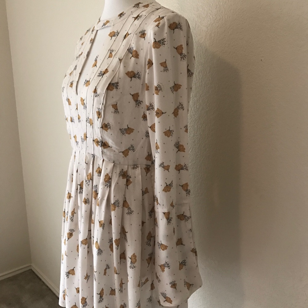 Free People Tegan Printed Cutout Mini Dress Sz 4,6 - Picture 5 of 8