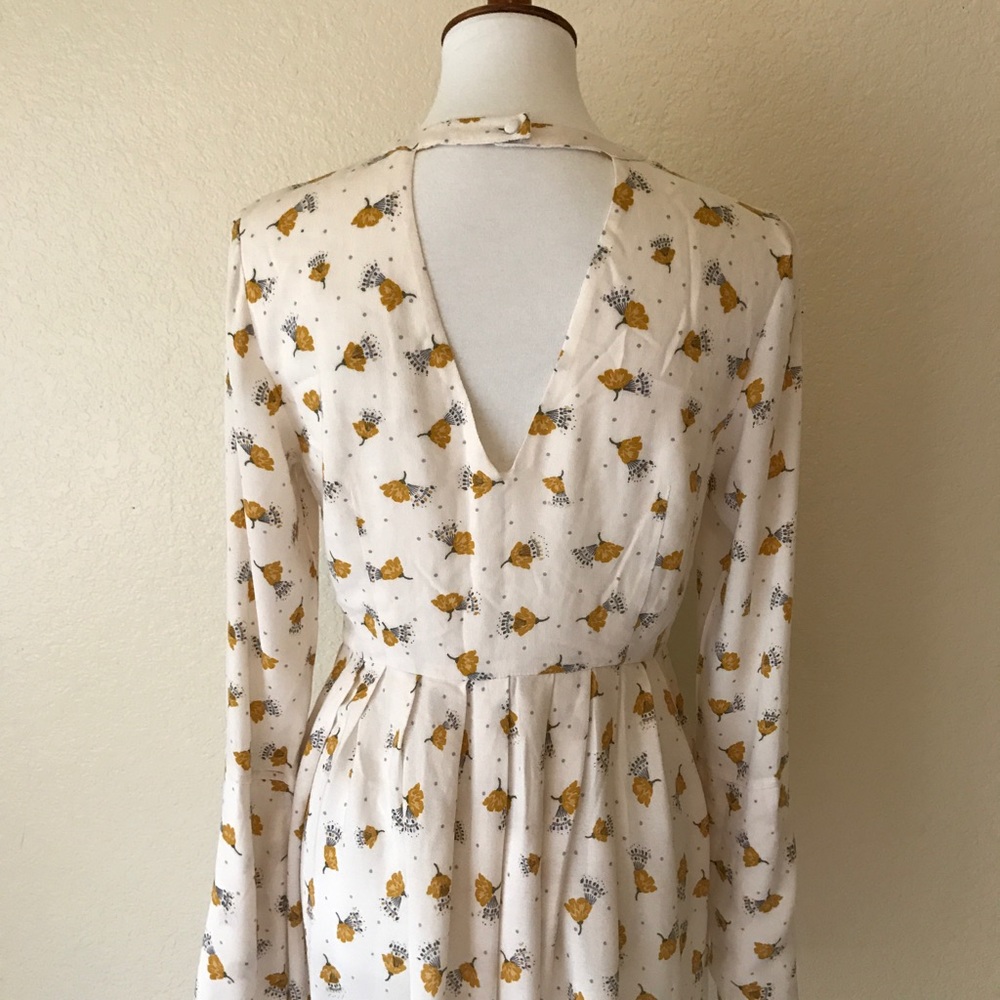 Free People Tegan Printed Cutout Mini Dress Sz 4,6 - Picture 8 of 8