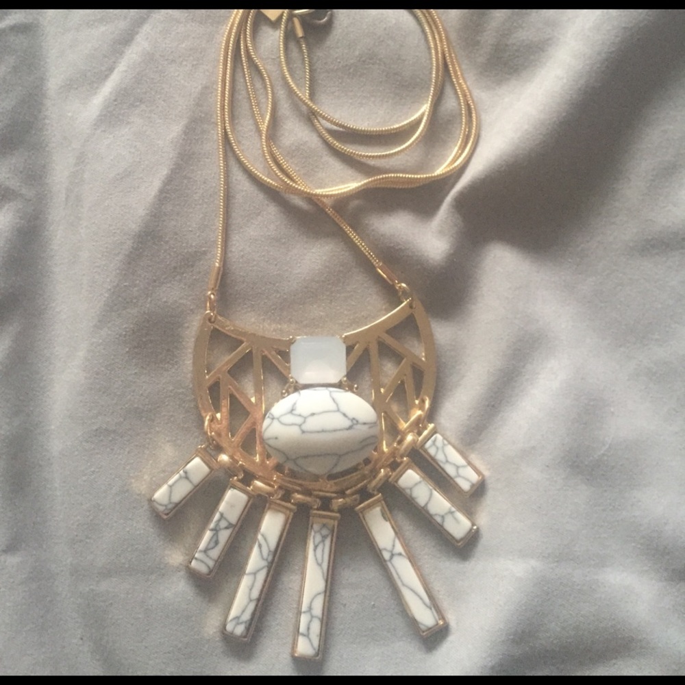 Gold & stone necklace