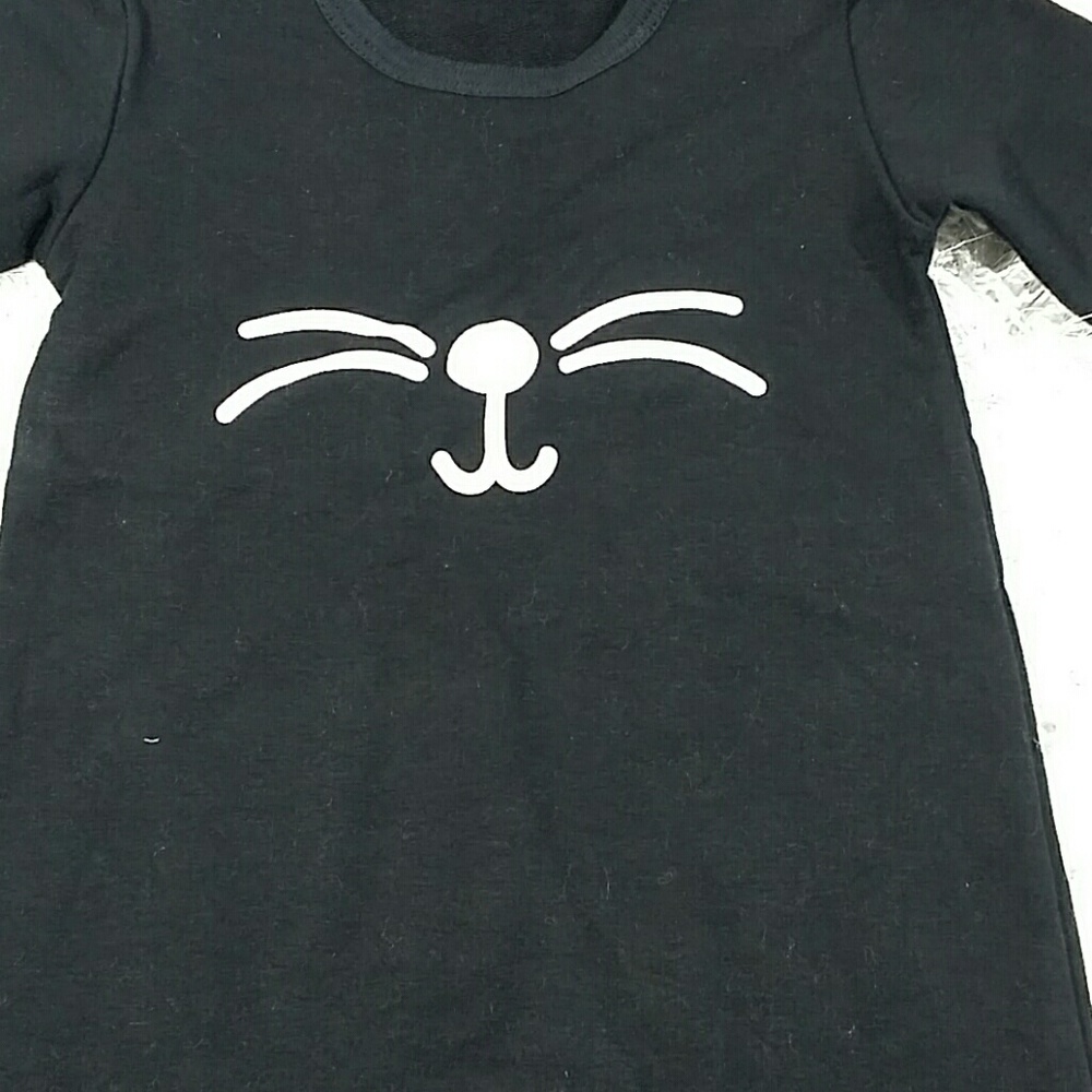 Black Kitty Bodysuit. Kids - Picture 2 of 5