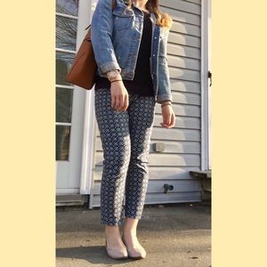 Printed skinny ankle pant