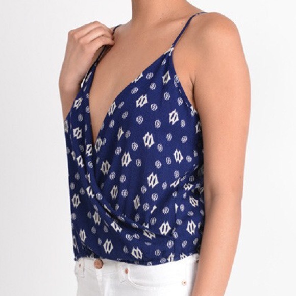 Med Left! Navy printed tank - Picture 2 of 7