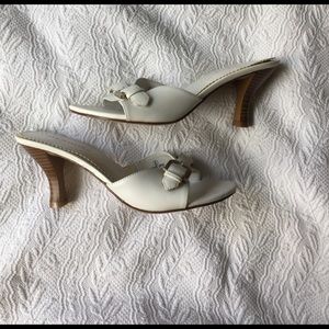 Never worn white heels