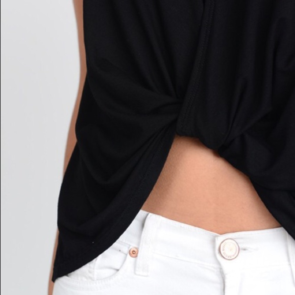 Black Knotted Tee - Picture 2 of 4