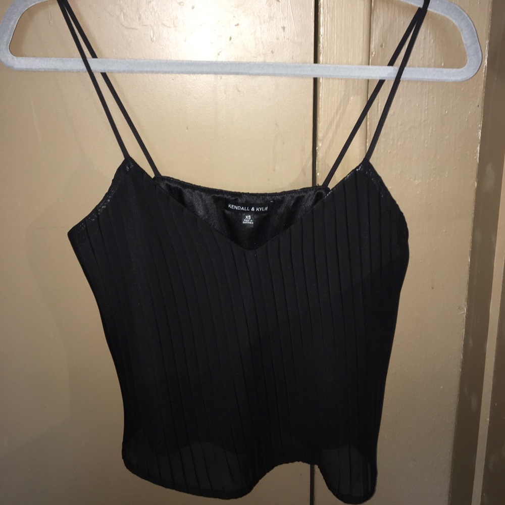 Kendal & Kylie creased spaghetti strap tank