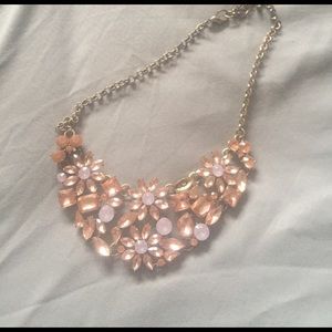 Pink floral necklace