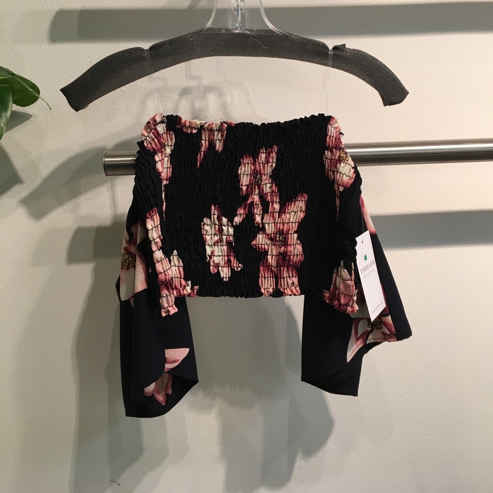 Smocked Off Shoulder Top