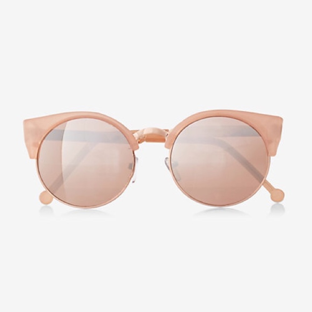♥️BOGO♥️New Rose Gold Mirrored Half Rim Round