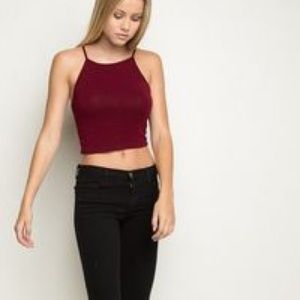 Brandy Melville burgundy tank