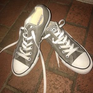 Gray low-top Converse