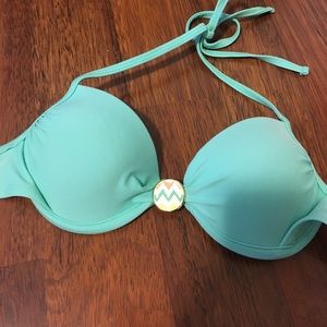 Push-up turquoise bathing suit top.  From target