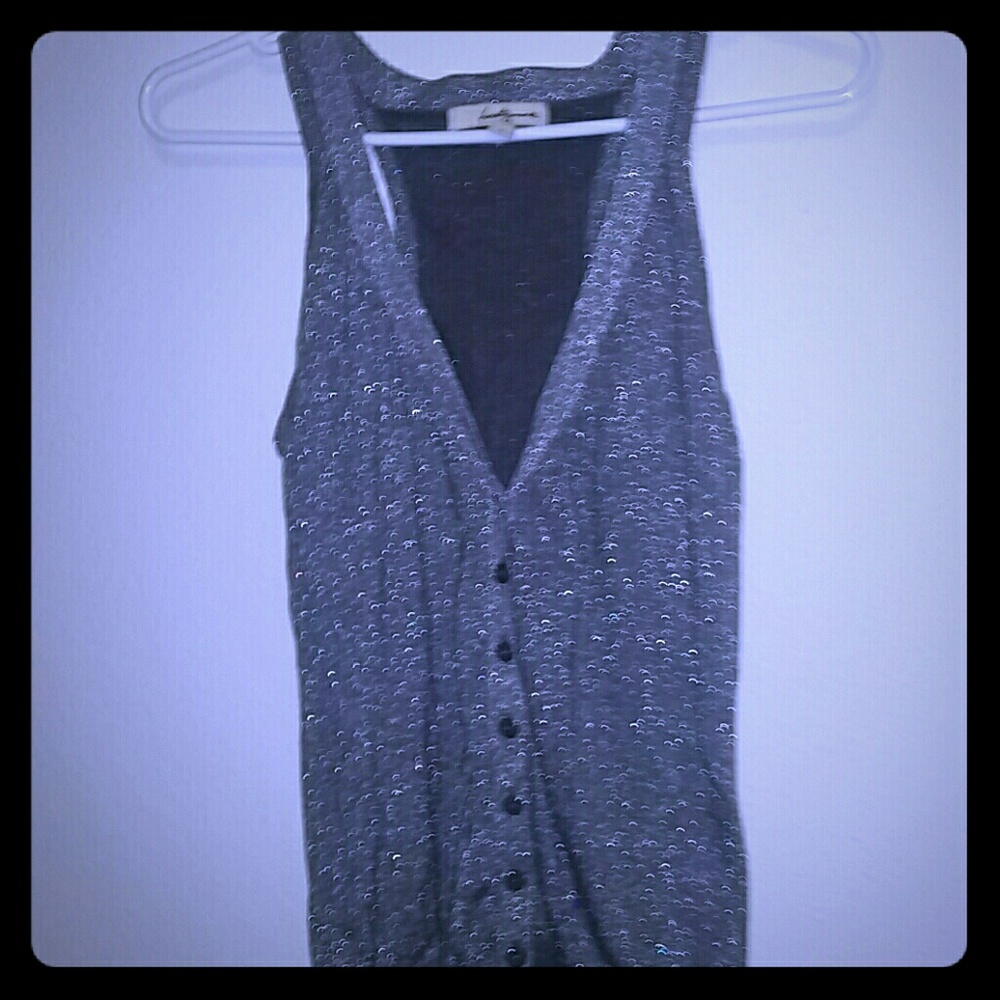 Silver metallic vest