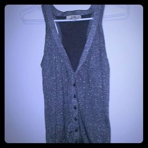 Silver metallic vest