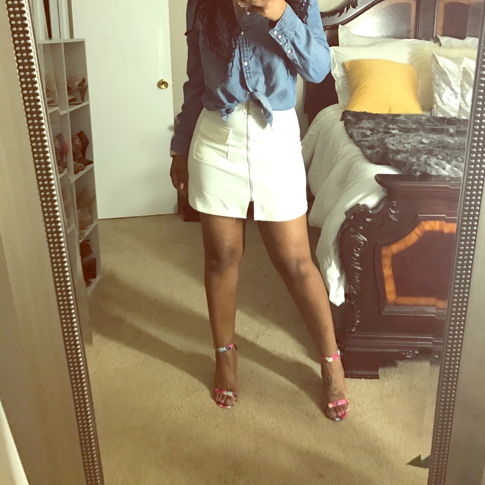 Forever21 White Mini Skirt