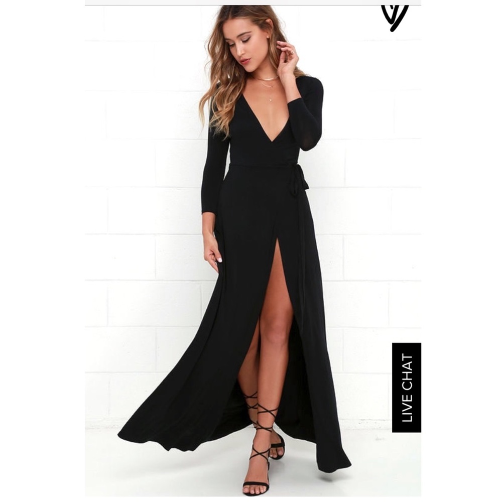 NWT! Black wrap dress