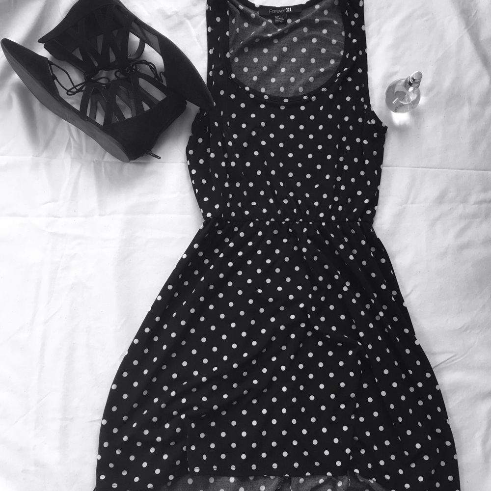🌹4X HP🌹Forever 21 High-Low Polka Dot Dress
