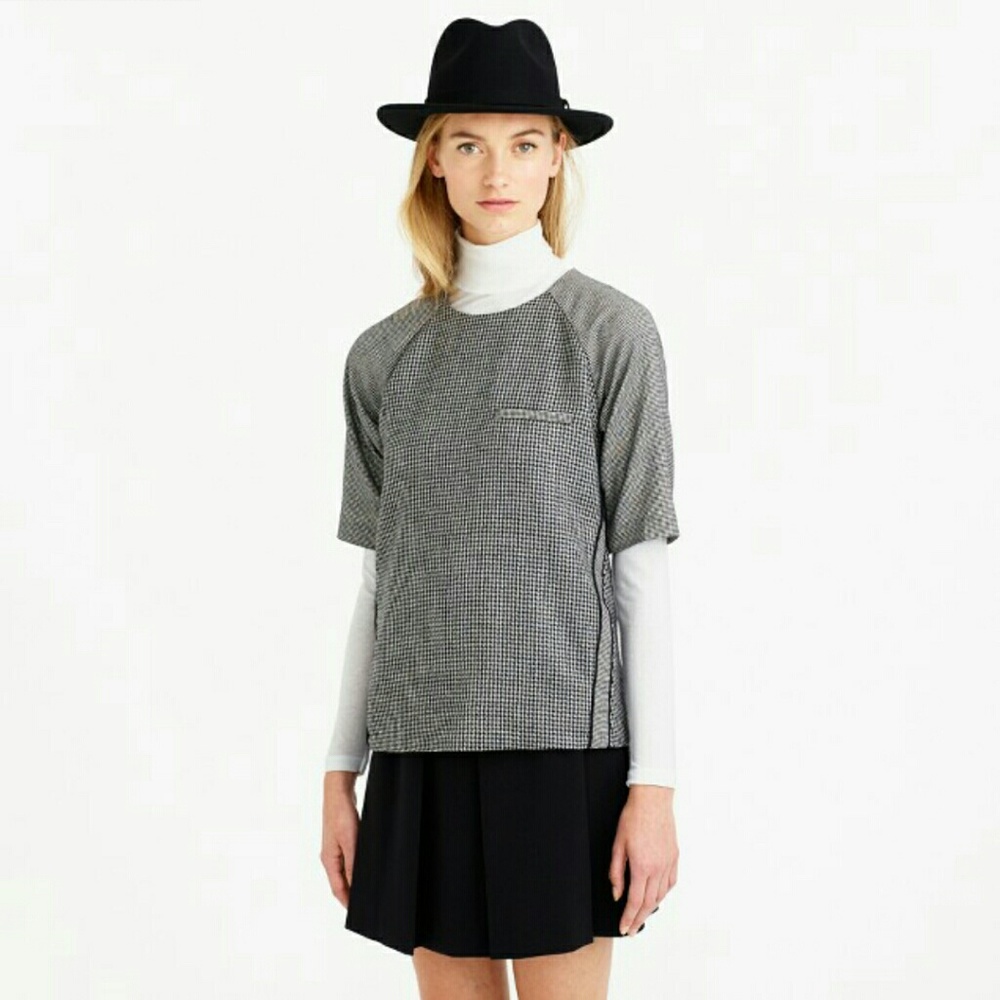 J. Crew Raglan Top in Houndstooth