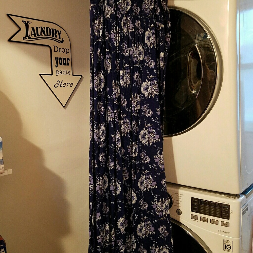 Strapless maxi dress