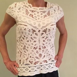 Lilly Pulitzer white lace sweater