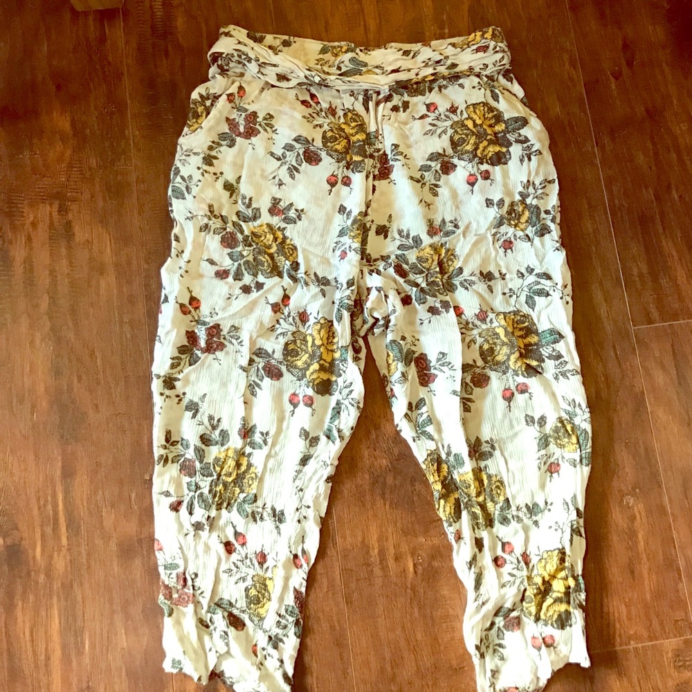 Free People Floral Joggers