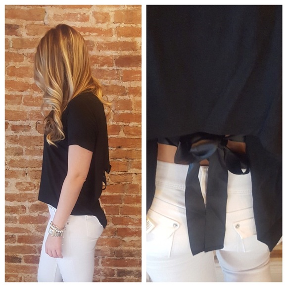 Black Top with Back Tie Detail - Picture 4 of 4