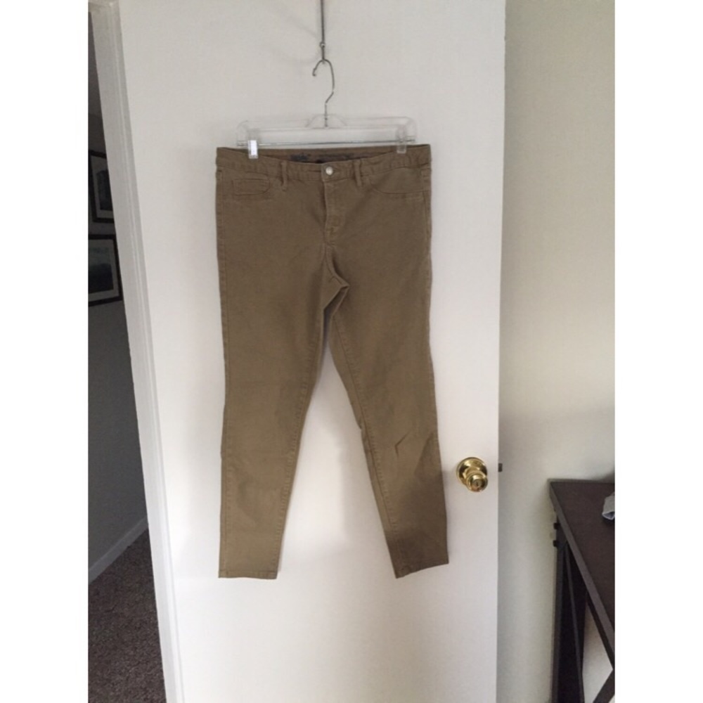Massimo Mid Rise Denim Legging Tan Jeans Sz 12