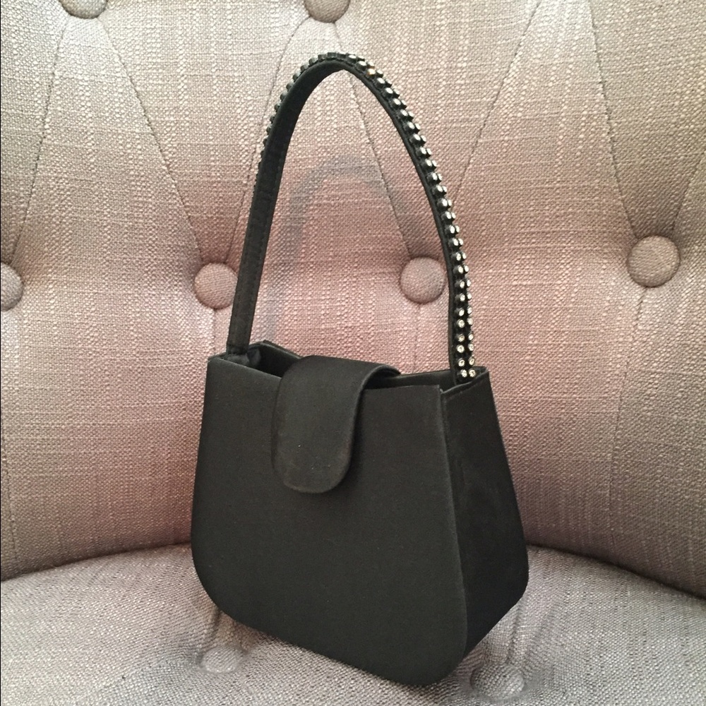 Claire's Black Satin Evening Bag
