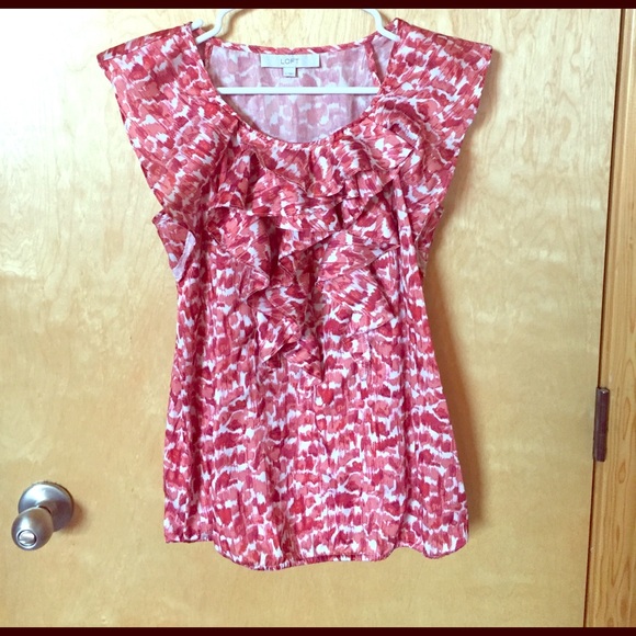 Loft ruffle front blouse - Picture 2 of 4