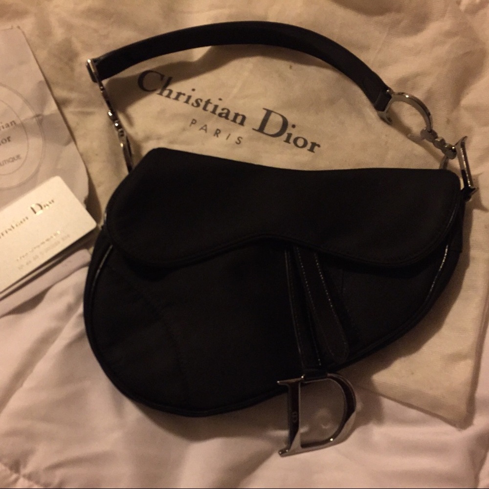 Christian Dior nylon logo handbag