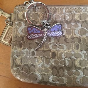 Coach butterfly keychain