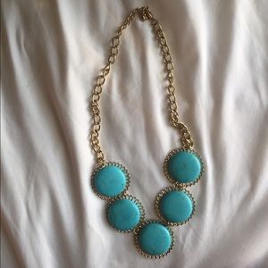 Turquoise Francesca's statement necklace